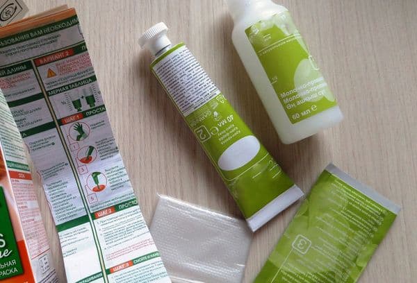 Instructions pour la teinture des cheveux