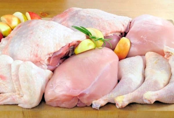 Poulet tranché