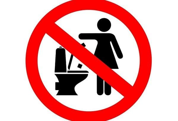 Blocage dans les toilettes