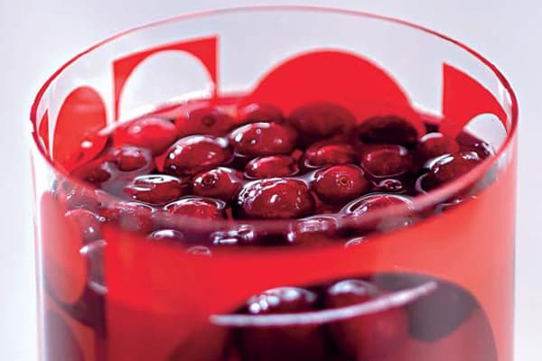 Canneberges à l'eau