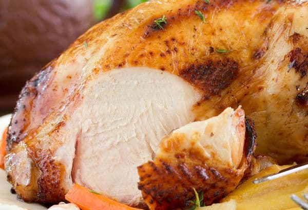 Poulet entier au four