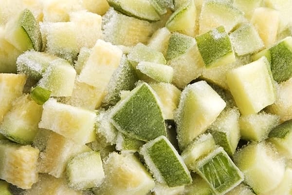 Courgettes surgelées