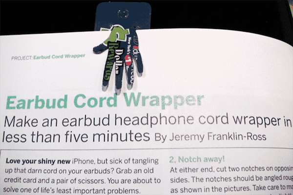 Marque-page en carte plastique