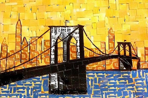 Mosaïque de morceaux coupés de cartes en plastique