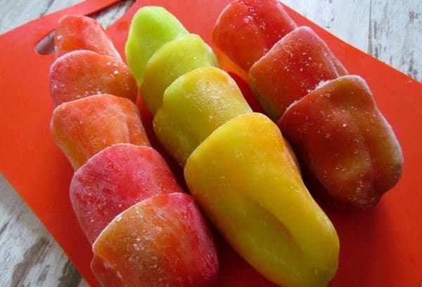 Congeler des poivrons entiers