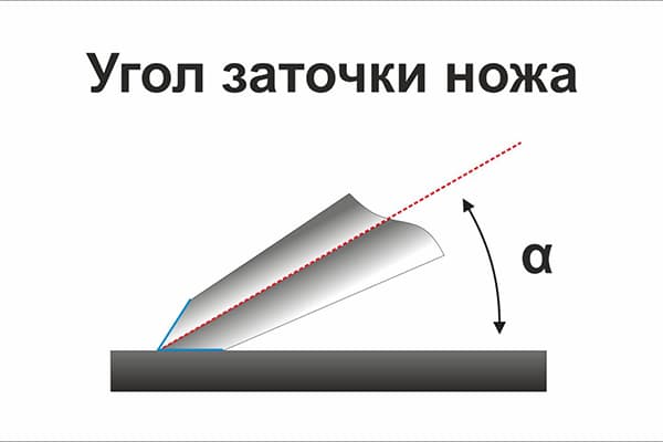 Angle d'affûtage des couteaux standard
