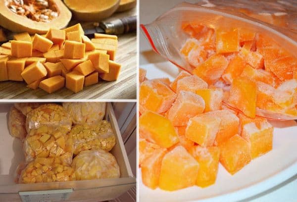 Congeler des cubes de citrouille