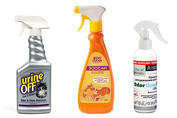 Sprays contre les odeurs d'urine de chat