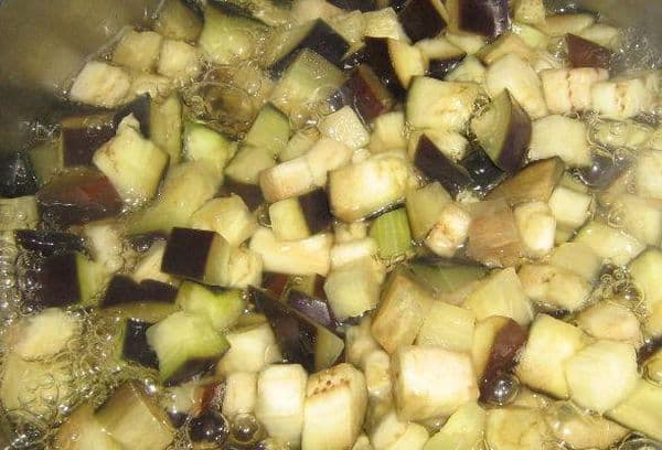 Blanchir les aubergines