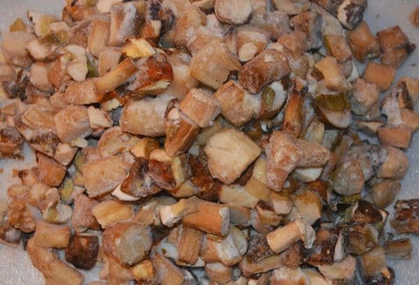 Morceaux de champignons surgelés