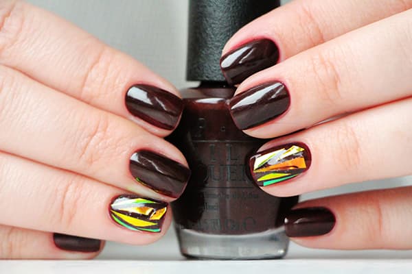 Conception d'ongles en verre brisé