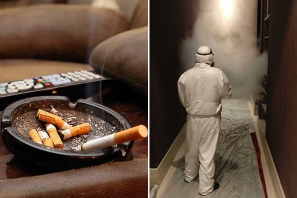 Brume sèche contre les odeurs de fumée de cigarette