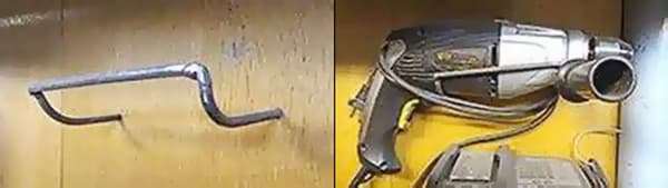 Étagère de rangement pour perceuses faites maison