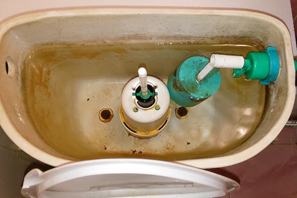 Eau dans le réservoir des toilettes