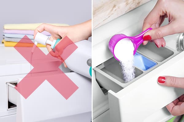 Interdiction d'utiliser de la lessive liquide