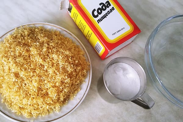 Flocons de savon et soda