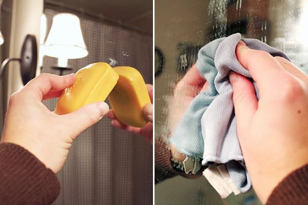 Savon pour la buée des miroirs