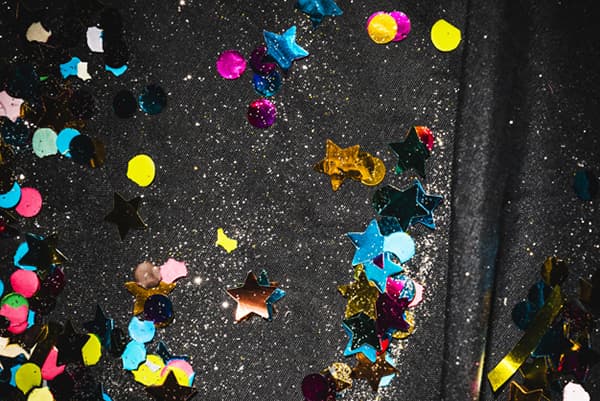 Confettis scintillants