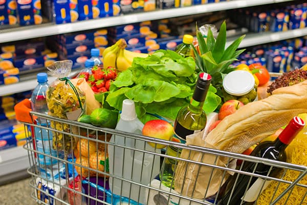 Acheter de la nourriture pour les vacances