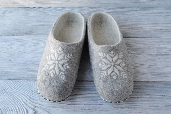 Chaussons d'hiver en feutre