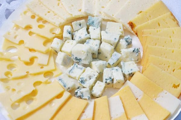 Fromage bleu en tranches de fromage