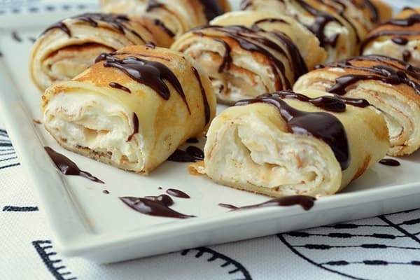 Crêpes fourrées à la banane