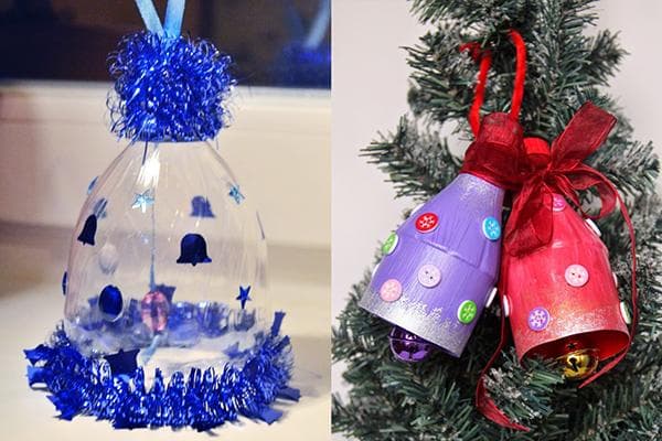 Cloches fabriquées à partir de bouteilles en plastique