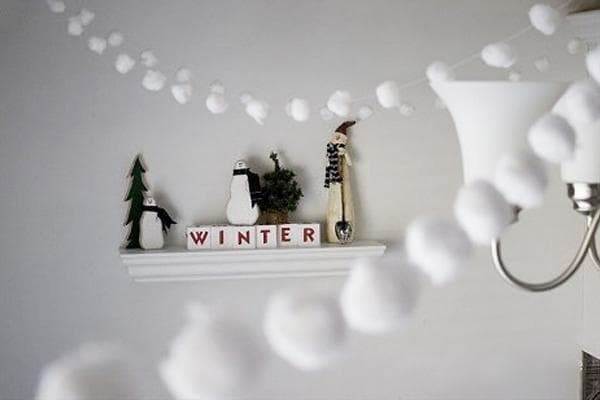 Boules de neige en fil et coton