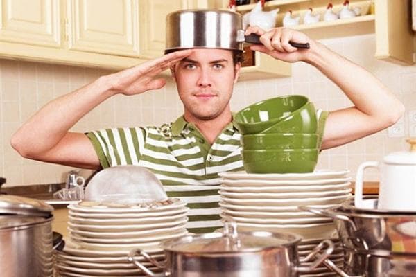 L'homme a fait la vaisselle