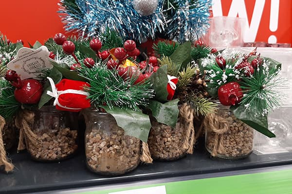 Décoration du Nouvel An en pot