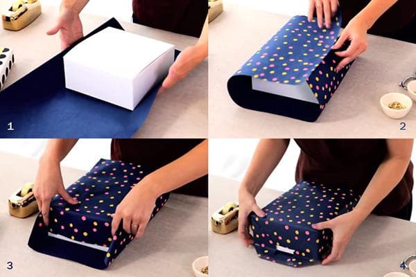 Instructions pour emballer un coffret cadeau en papier