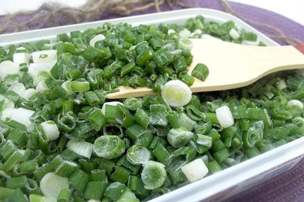 Oignons verts surgelés