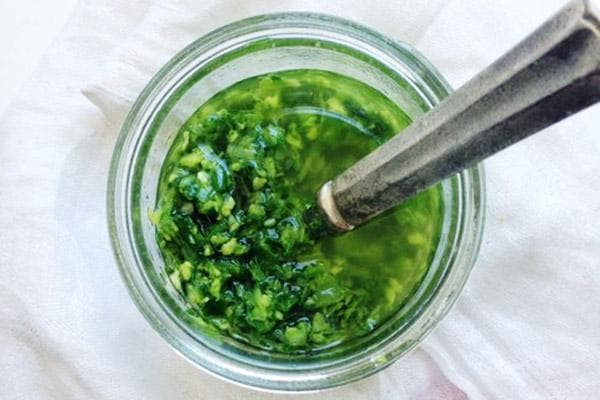 Légumes verts à l'huile végétale