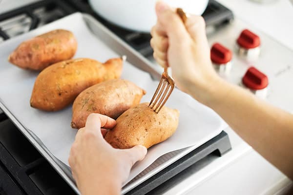 Cuisson des patates douces