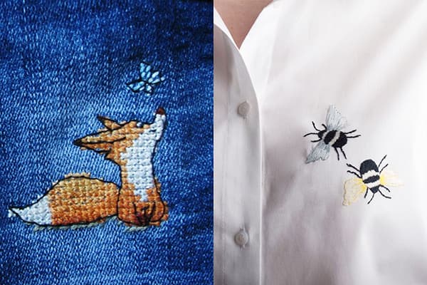 Broderie simple sur les vêtements