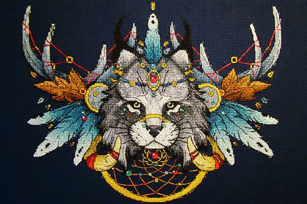 Point de croix sur les vêtements