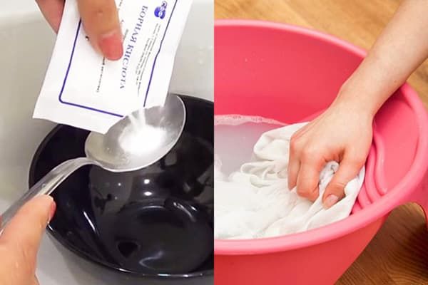 Laver les vêtements blancs avec de l'acide borique