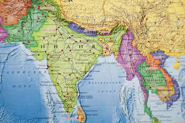 L'Inde sur la carte