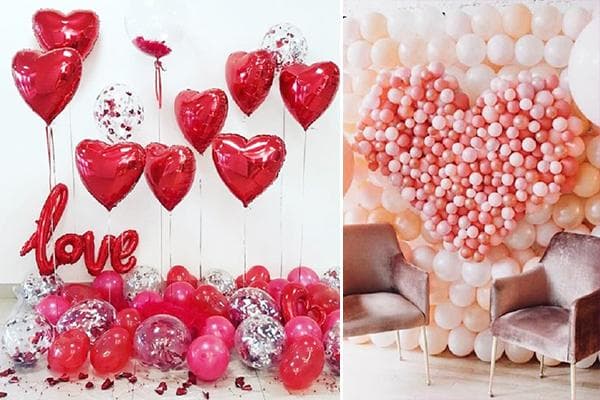 Déco ballons pour le 14 février