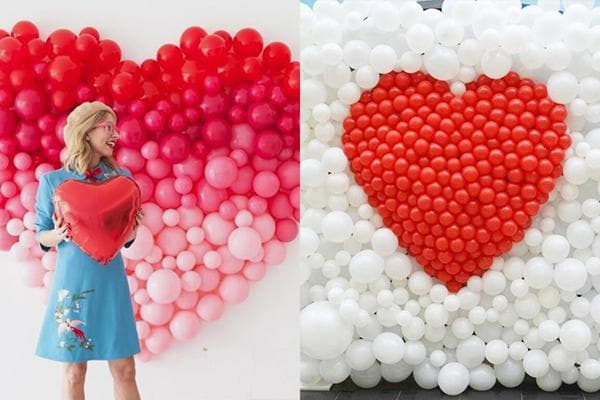 Boucliers de ballons pour le 14 février