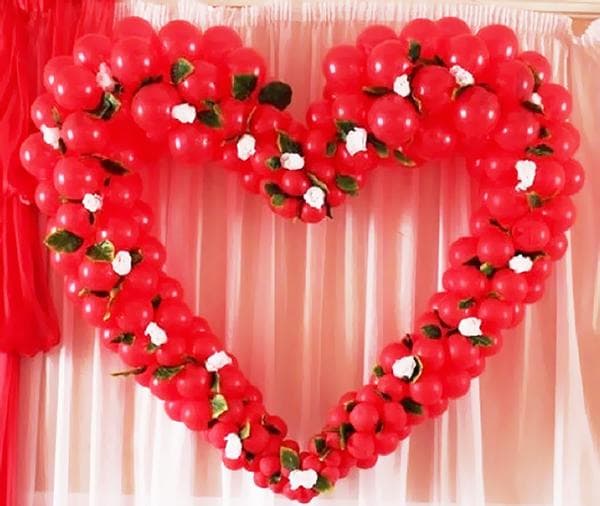 Coeur fait de ballons