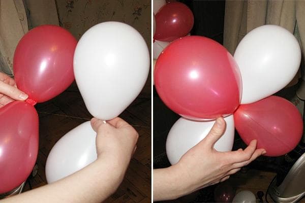 Connecter quatre ballons