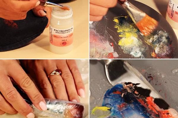 Dissolvant pour peintures acryliques