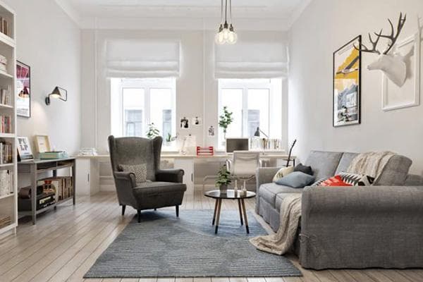 Intérieur cosy de style scandinave