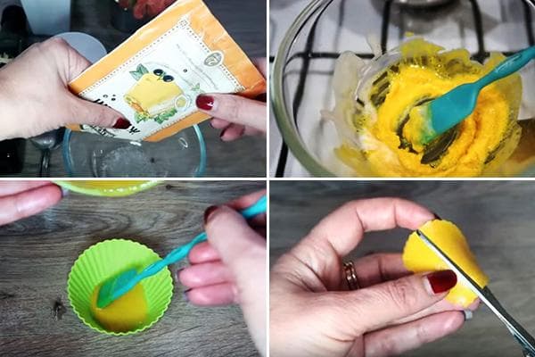 Faire des patchs de gélatine avec du curcuma sous les yeux