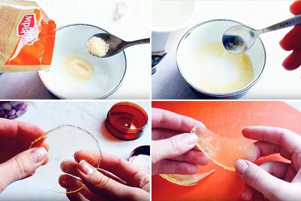 Préparation des patchs oculaires en gélatine