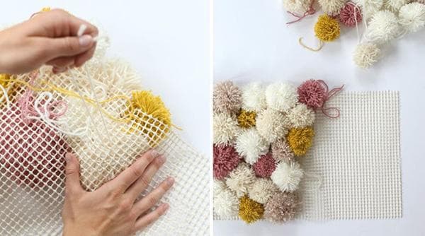 Fabriquer un tapis avec des pompons