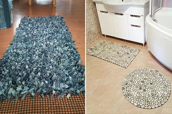 Tapis de bain faits maison