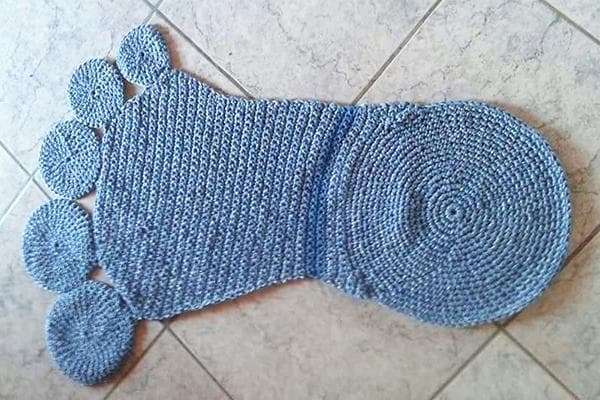 Tapis de bain en forme de pied