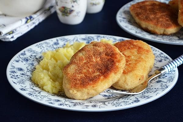 Escalopes de légumes avec purée de pommes de terre